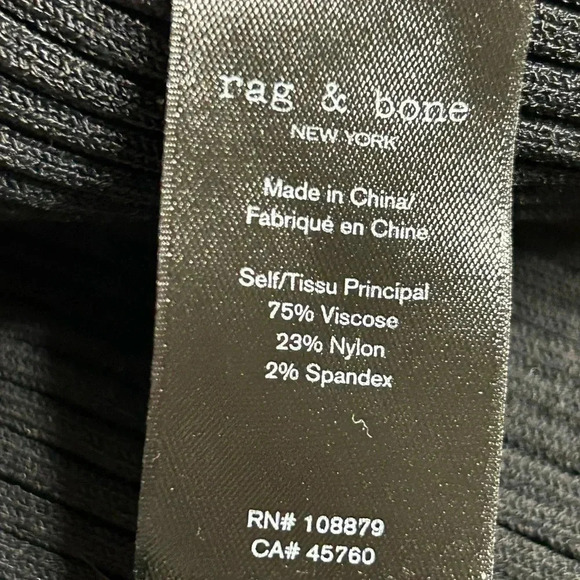 Rag & Bone dress.Black ribbed Cadee Polo,event , career, retro vibe,classy - Picture 13 of 15